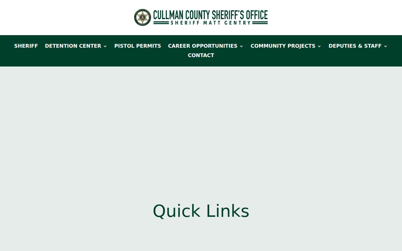 Cullman County criminal history Sheriff official homepage