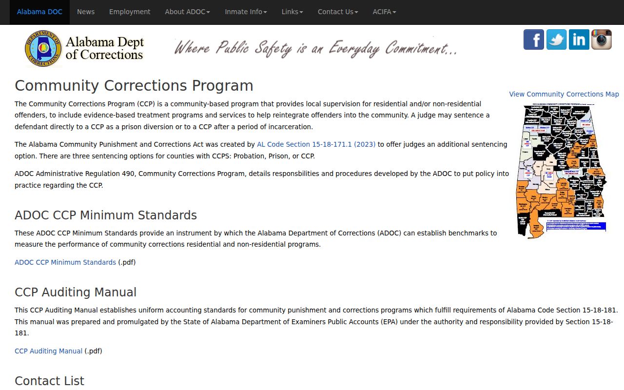 Cullman County arrest history Community Corrections program