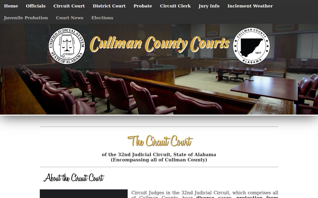 Cullman County criminal court case Circuit Court jurisdiction