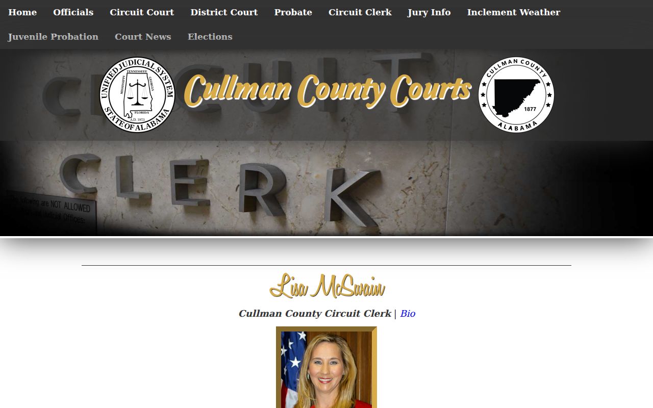 Cullman County criminal court case clerk division directory