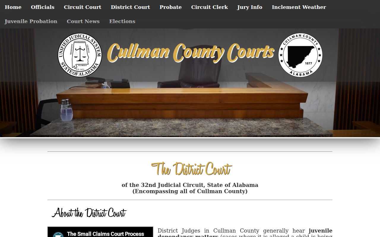 Cullman County criminal court case District Court jurisdiction